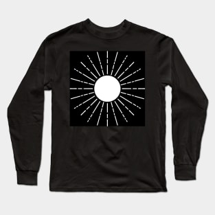 Black and white sun - monochromatic pattern for sophisticated vibes Long Sleeve T-Shirt